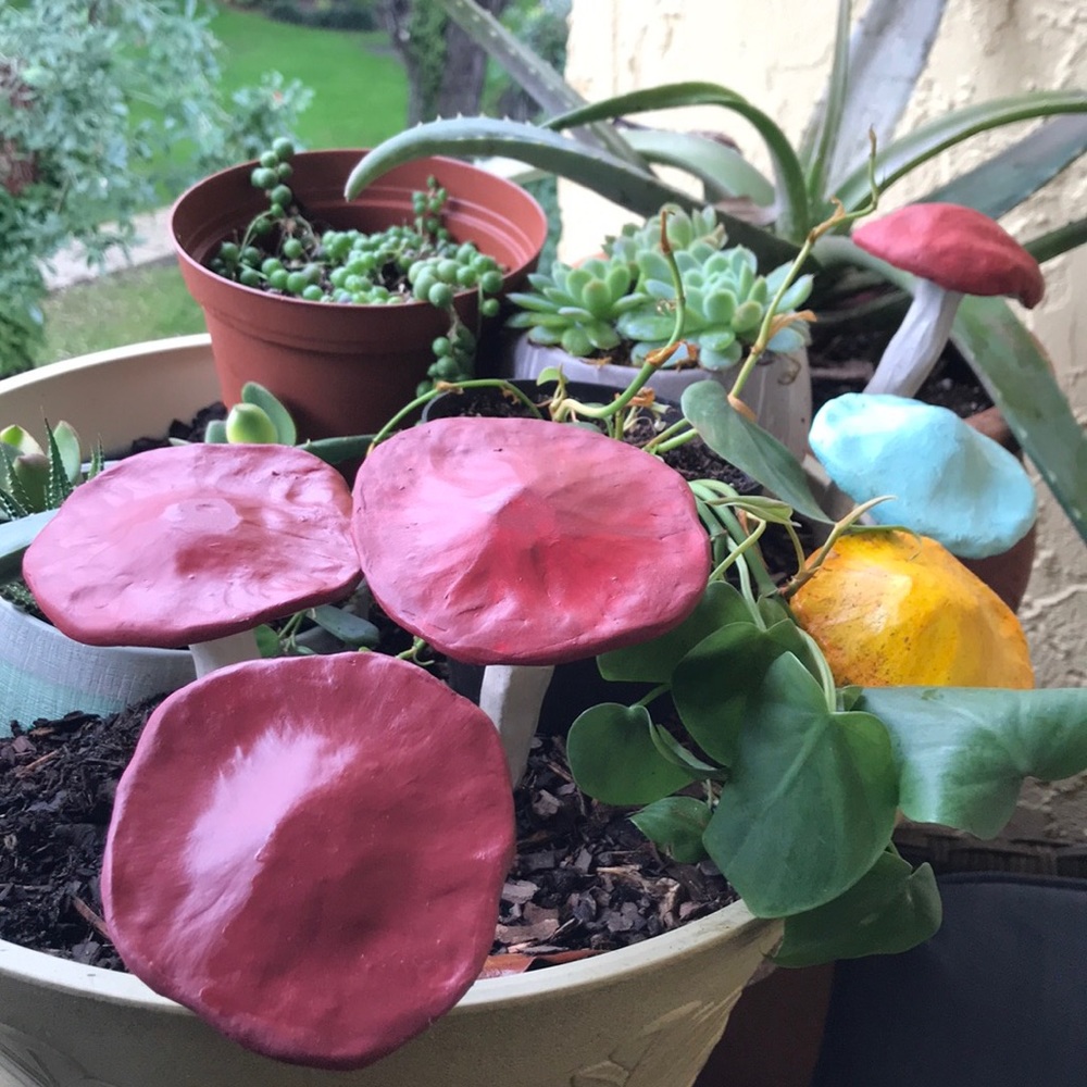ππ Handmade Mushroom Garden Stakes Custom Order of 5 - Picture 12 of 13